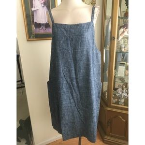 Eileen Fisher NWT denim romper dress size L
